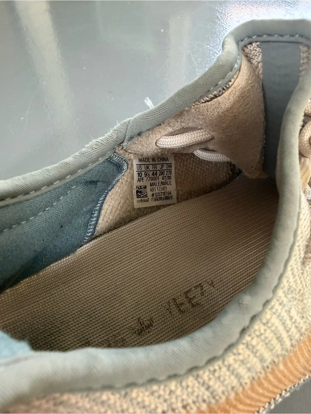 adidas Yeezy-style Knit Sneakers in Gray and Tan